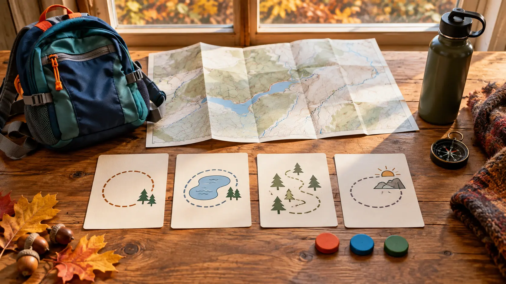 Conceptual Central New York family trail-choice table