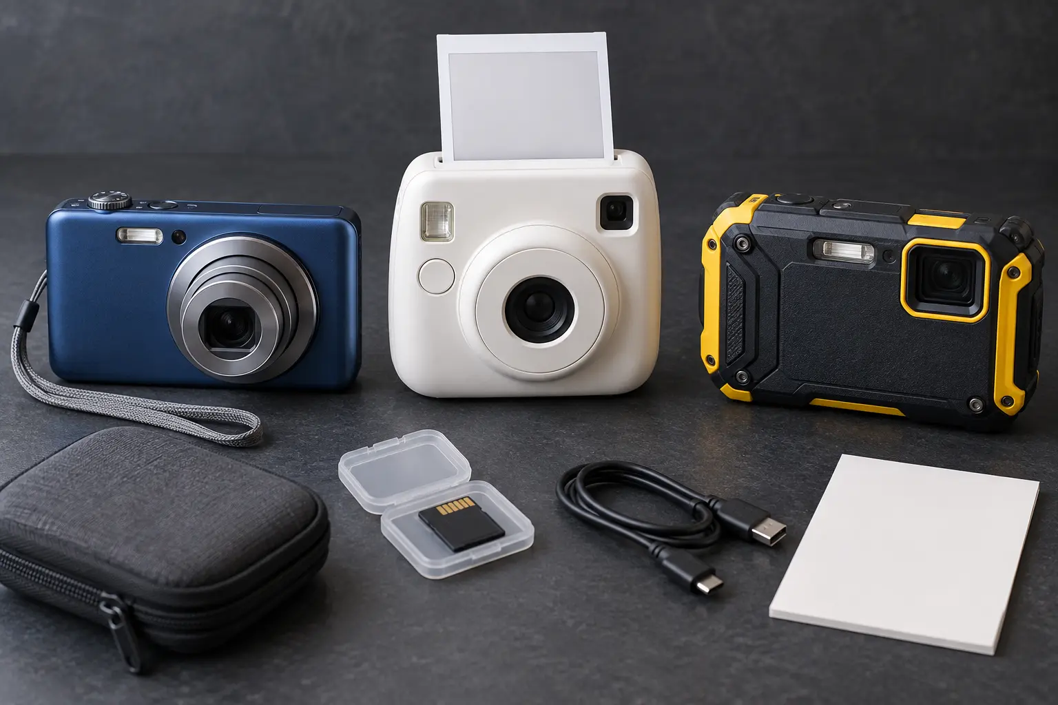 Generic simple digital, instant-print and rugged camera categories
